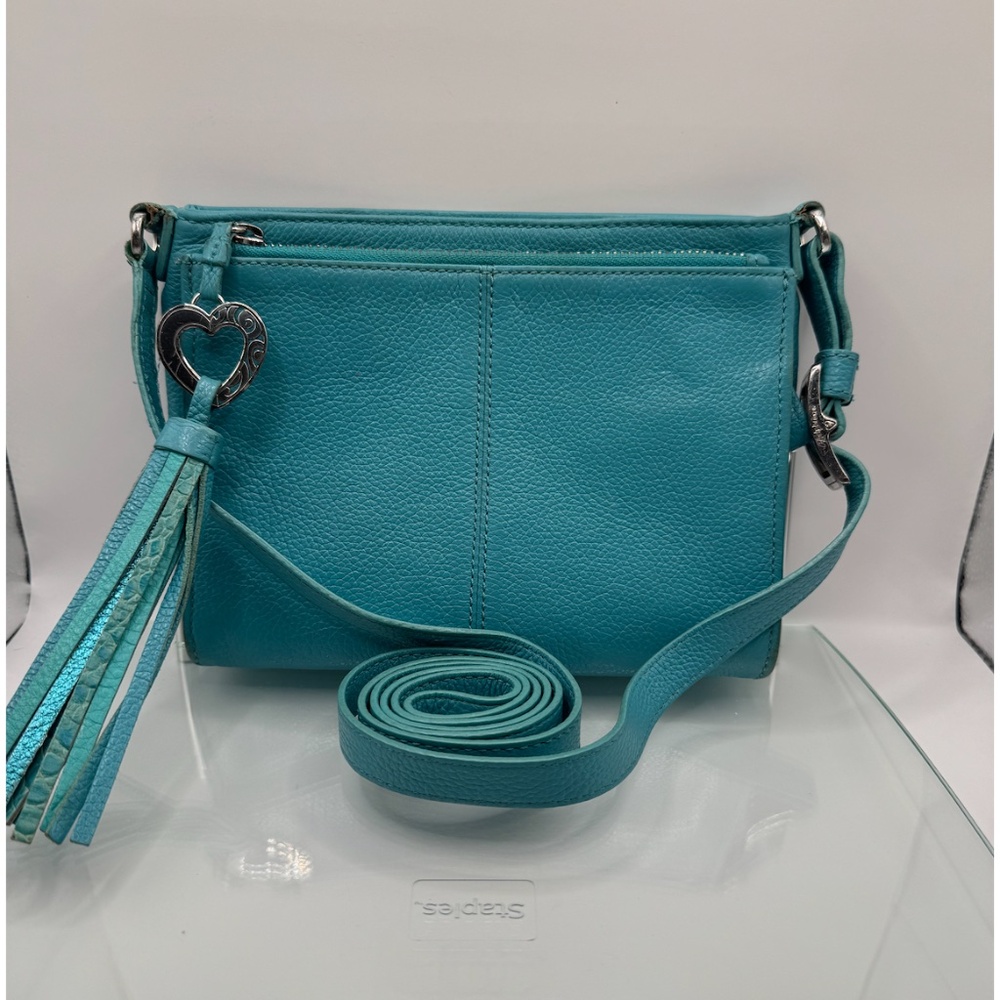 Brighton Barbados City Organizer Cross-body Bag Turquoise Blue